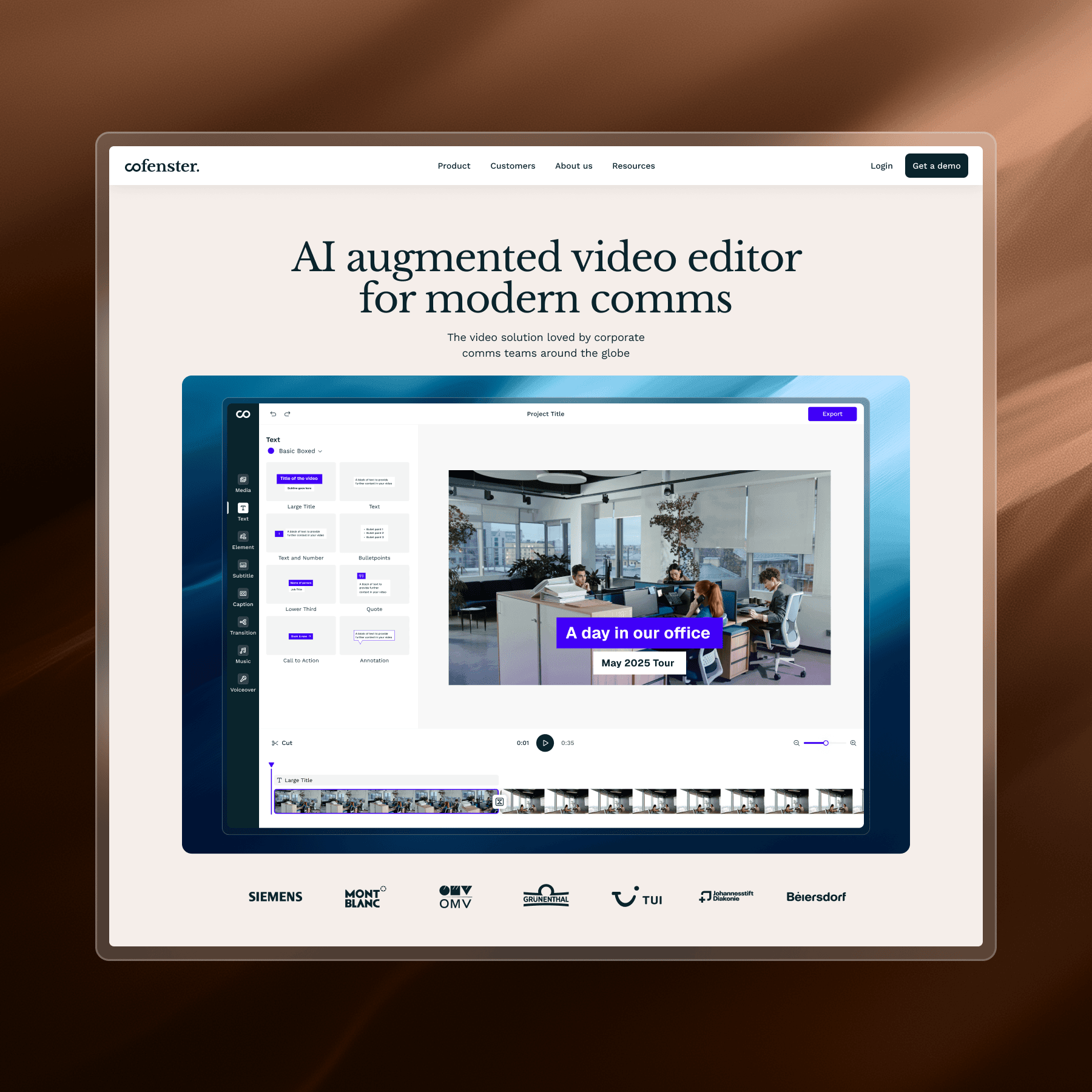 AI agent landing page mockup