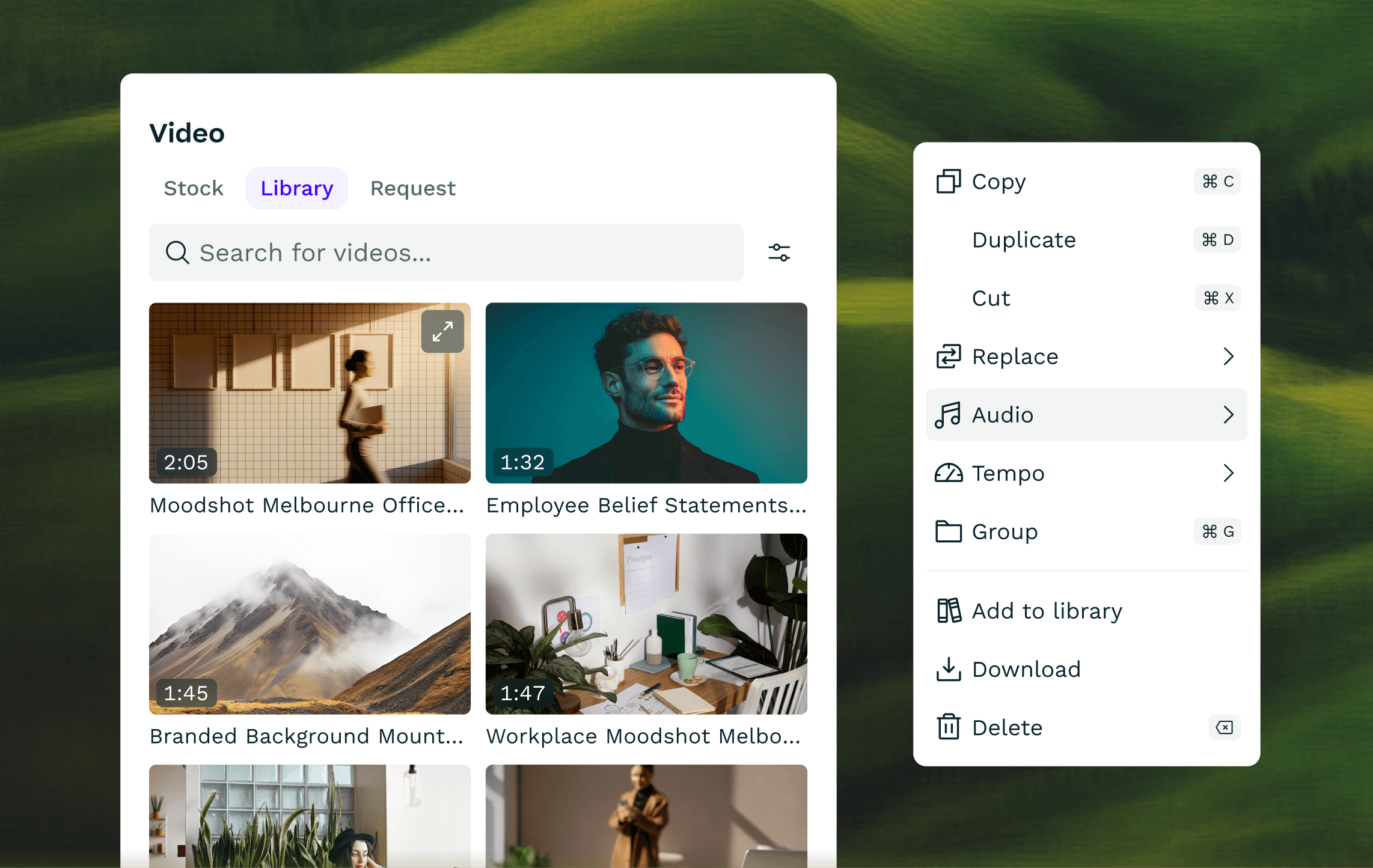 Video editor minor component system