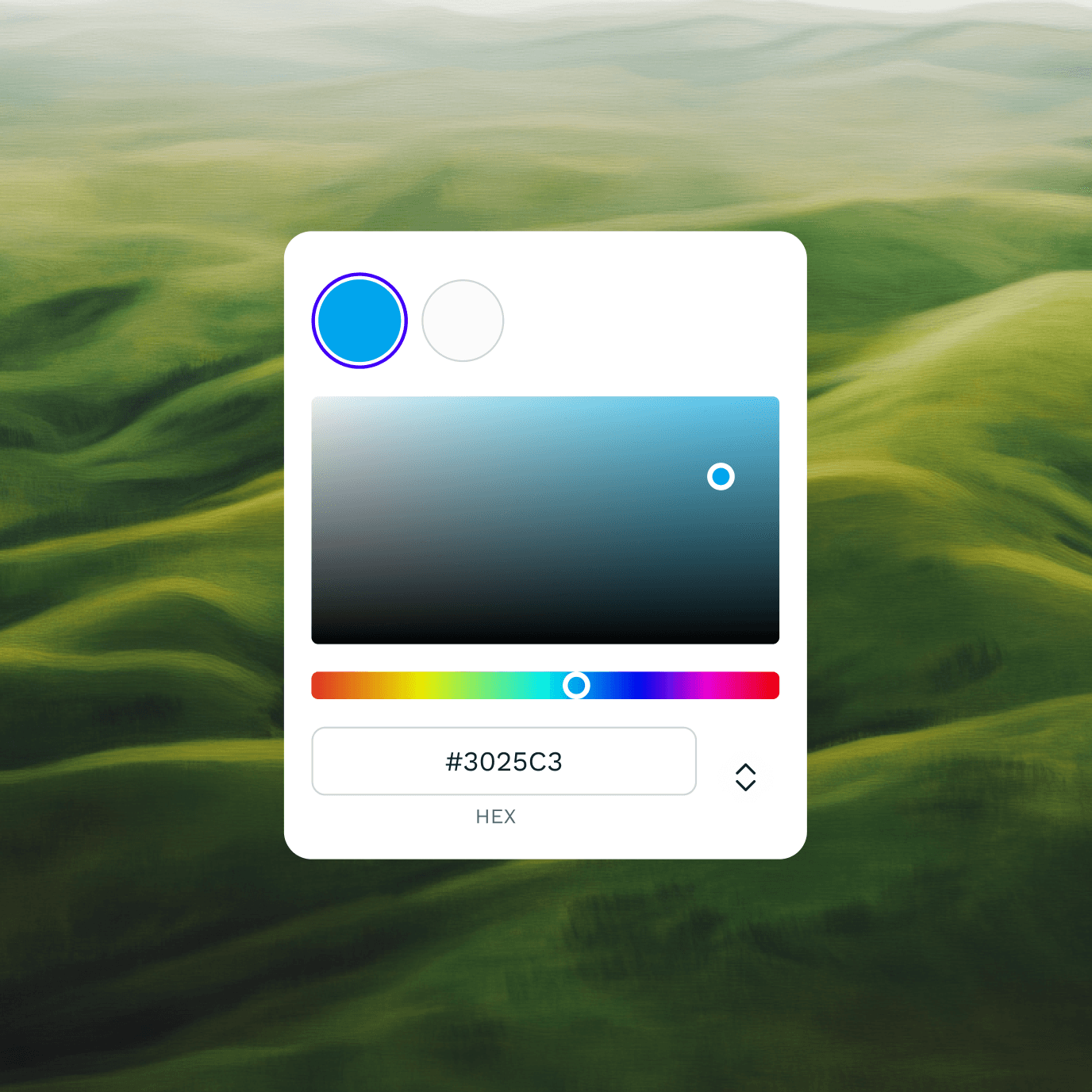 Video editor color picker panel